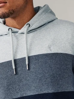 Next Bleu - Sweat à capuche à enfiler - Sweat-shirt color block Outlet