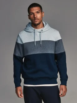 Next Bleu - Sweat à capuche à enfiler - Sweat-shirt color block Outlet