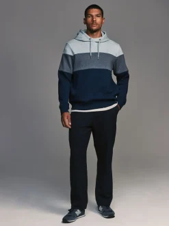 Next Bleu - Sweat à capuche à enfiler - Sweat-shirt color block Outlet