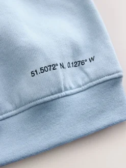 Baker by Ted Baker Bleu - Sweat à capuche oversize en relief Clearance