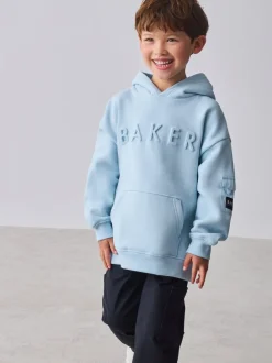 Baker by Ted Baker Bleu - Sweat à capuche oversize en relief Clearance