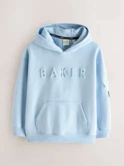 Baker by Ted Baker Bleu - Sweat à capuche oversize en relief Clearance