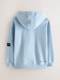 Baker by Ted Baker Bleu - Sweat à capuche oversize en relief Clearance