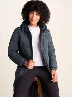 Tog 24 Bleu - Raleigh Thermal Padded À capuche Long Coat Online