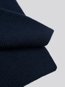 U.S. Polo Assn Bleu - . Mens Winter Rib Knit Noir Écharpe Outlet