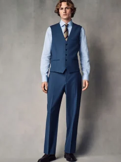 Next Bleu - Veste Coupe classique en Blend mélangée Motionflex Outlet