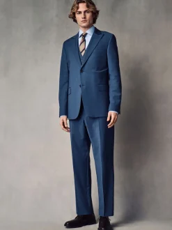 Next Bleu - Veste Coupe classique en Blend mélangée Motionflex Outlet