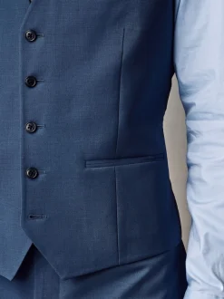 Next Bleu - Veste Coupe classique en Blend mélangée Motionflex Outlet