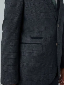 Next Bleu - Veste de costume à carreaux garnie Discount