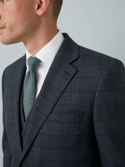 Next Bleu - Veste de costume à carreaux garnie Discount