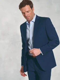 Brook Taverner Bleu - Veste de costume habillé lavable en laine mélangée Discount