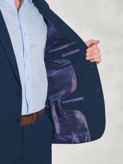 Brook Taverner Bleu - Veste de costume habillé lavable en laine mélangée Discount