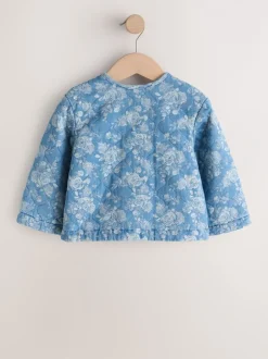 Next Bleu - Veste matelassée en jacquard Denim (3mois à7ans) Sale
