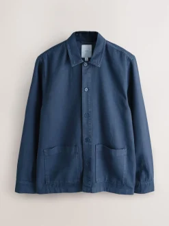 Next Bleu - Veste-chemise à poche à ourlet Clearance