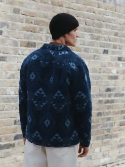 Next Bleu - Veste-chemise Navajo style Borg doublée New