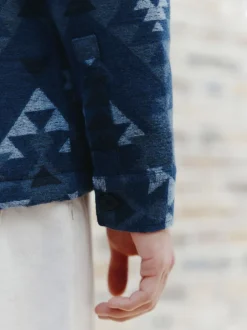 Next Bleu - Veste-chemise Navajo style Borg doublée New