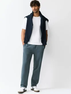 Next - Ajustement droit - Pantalon de jogging épais décontracté à dos brossé Bleu acier Best