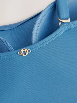 Next - Maillot de bain bandeau gainant Bleu acier Discount