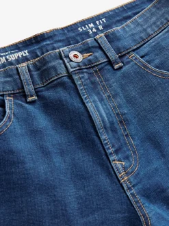 Next - Lit 1 place - Coupe ajustée Classic Jeans extensibles Bleu authentique New