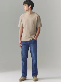 Next - Straight Fit Classic Jeans extensibles Bleu authentique Best