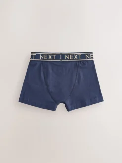 Next - Lot de 7 boxers (2-16ans) Bleu avec ceinture Or Clearance