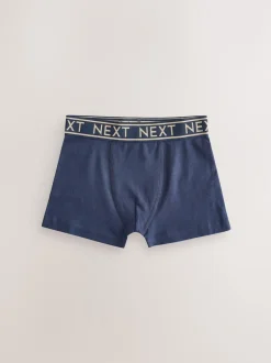 Next - Lot de 7 boxers (2-16ans) Bleu avec ceinture Or Clearance
