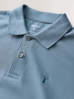 Next - Ajustement régulier - Polo Manches courtes Pique Bleu avio
