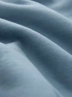 Next Bleu avio - Sweat-shirt épais délavé à col zippé Clearance