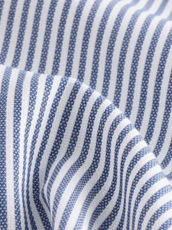 Next Bleu Bengal - Chemise Oxford boutonnée repassage facile New