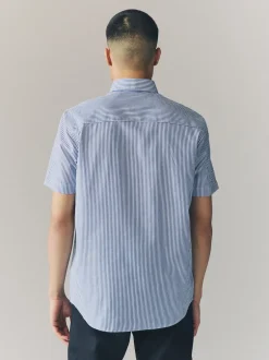 Next Bleu Bengal - Chemises Oxford à col boutonné Rayure Easy Iron Online