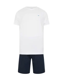 BadRhino Big & Tall Bleu Blanc et bleu marine - Ensemble Lounge 100% coton et t-shirt Clearance