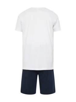 BadRhino Big & Tall Bleu Blanc et bleu marine - Ensemble Lounge 100% coton et t-shirt Clearance