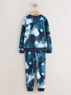 Next Bleu camouflage Spray - Pyjama simple en laine polaire (3-16yrs) Discount