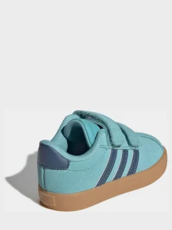 adidas - Vl Cour 3.0 Baskets bébé à crochets et boucles Bleu canard Best