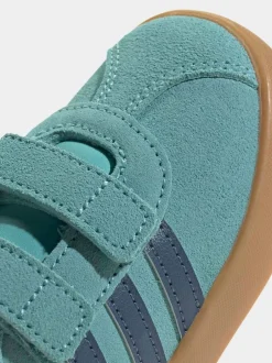 adidas - Vl Cour 3.0 Baskets bébé à crochets et boucles Bleu canard Best