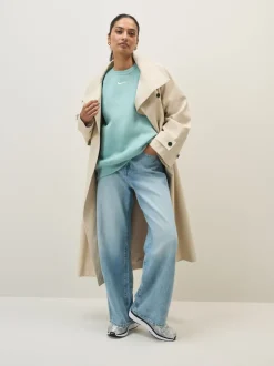 Nike - Sweat-shirt en polaire oversize à col rond Bleu Cannon Online