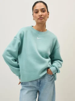 Nike - Sweat-shirt en polaire oversize à col rond Bleu Cannon Online