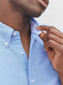 Next - Ajustement régulier - Chemise Oxford à manches courtes Bleu clair Online