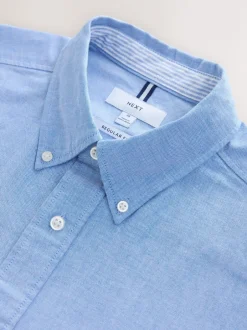 Next - Ajustement régulier - Chemise Oxford à manches courtes Bleu clair Online