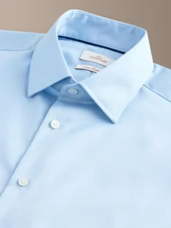 Next Bleu clair - Chemise Signature en coton satiné Best