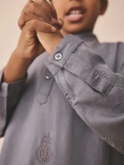 Next - Eid Kurta (3mths-16yrs) Bleu clair Outlet