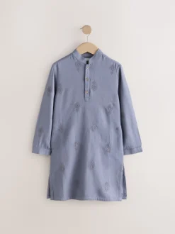 Next - Eid Kurta (3mths-16yrs) Bleu clair Outlet