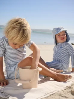 Next Bleu clair - Ensemble maillot de bain et chapeau anti-soleil rayé (3mois-7ans) Best
