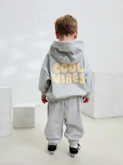 Next Bleu clair - Ensemble sweat à capuche et jogging imprimé Cool Vibes (3mois7ans)