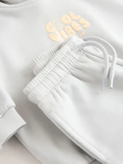 Next Bleu clair - Ensemble sweat à capuche et jogging imprimé Cool Vibes (3mois7ans)