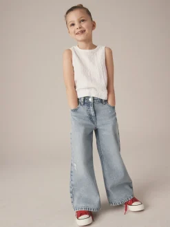 Next - Jeans à jambe large (3-16ans) Bleu clair