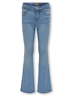 ONLY KIDS Bleu clair - Jeans de jambe évasée avec taille ajustable Hot