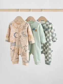 Next Bleu clair - Lot de 3 dors-bien bébé en coton sans pieds à fermeture éclair bidirectionnelle (0mois-3ans) Discount