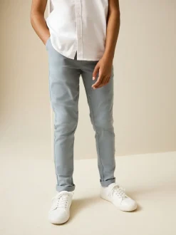 Next - Pantalon chino extensible (3-17ans) Bleu clair Clearance