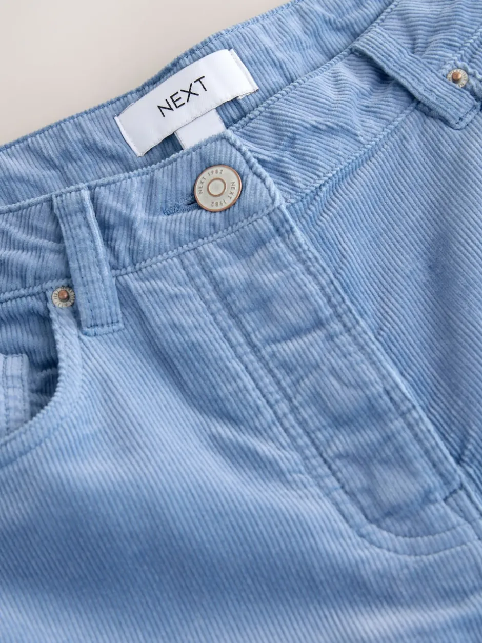 Next Bleu clair - Pantalon large en velours côtelé Discount